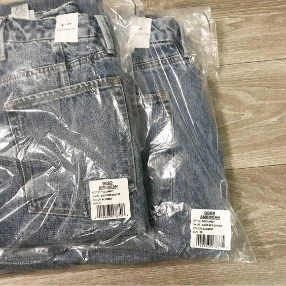 Good American 90s Duster High Rise Cropped Straight Leg Jean - Picture 6 of 6